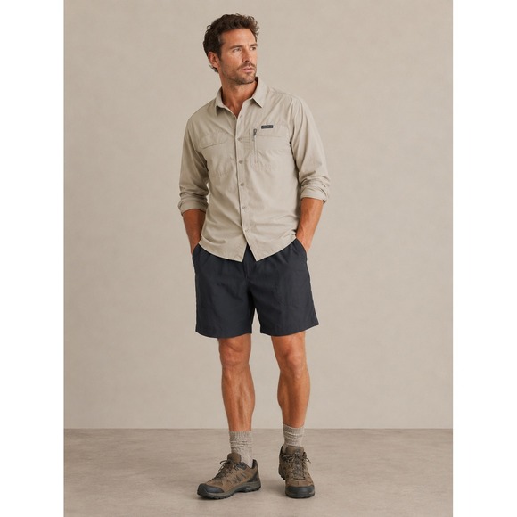 Eddie Bauer Other - Eddie‎ Bauer Mens XXL Black Horizon Ripstop Performance Hiking Shorts Elastic